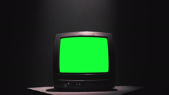 Retro Television with Green Screen.  )