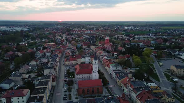 Aerial View of Small Town in Europe