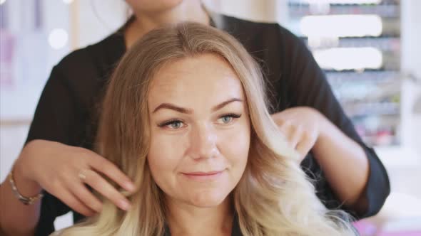 Portrait of a Woman in Beauty Salon