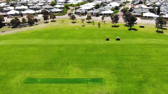 Aerial View of an Oval in Australia