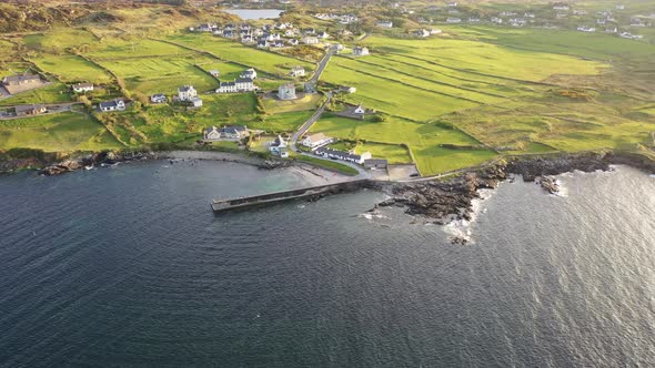 Aerial View of Portnoo Harbour in County Donegal Ireland