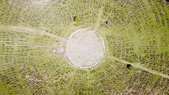 Aerial View of Sad Hill Cementery a Location of One of the Scenes From the Movie The Good the Ugly