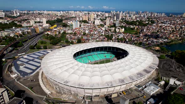 Cityscape of Salvador state of Bahia Brazil. Tropical scene tourism city.