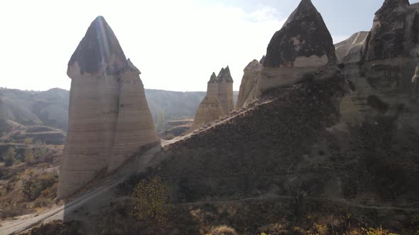 Cappadocia Landscape Aerial View. Turkey. Goreme National Park