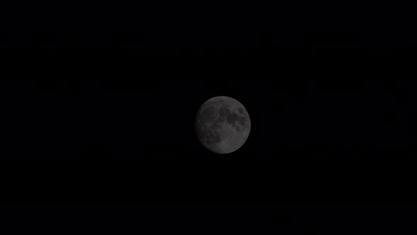 Moon Moving In The Night Sky