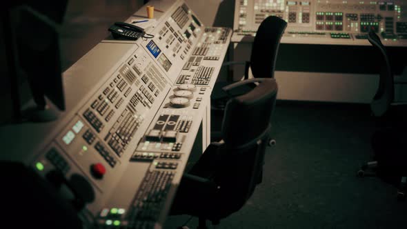 Empty Power Plant Control Room