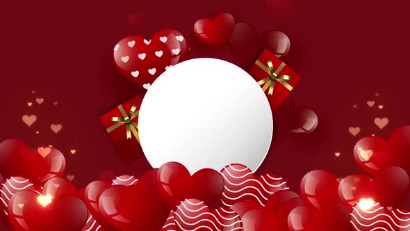 Love Theme Floating Hearts Background