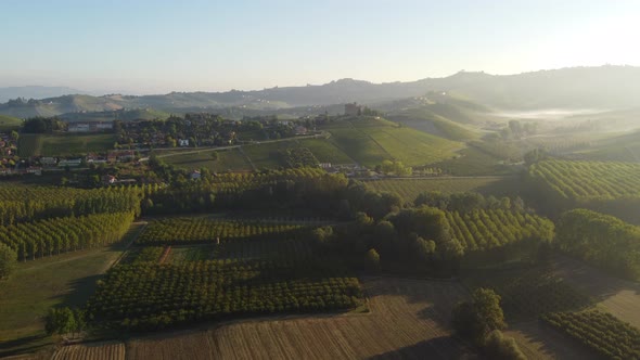 Langhe Vineyard Aerial View, Piedmont Italy