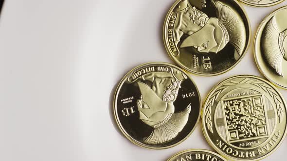 Rotating shot of Titan Bitcoins 