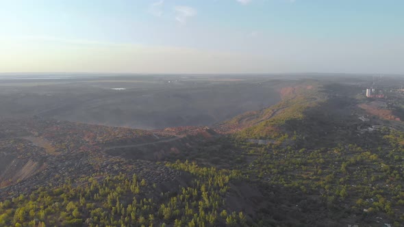 Aerial Quarry Sunset