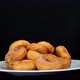 Donuts in Plate Being Picked Up - VideoHive Item for Sale