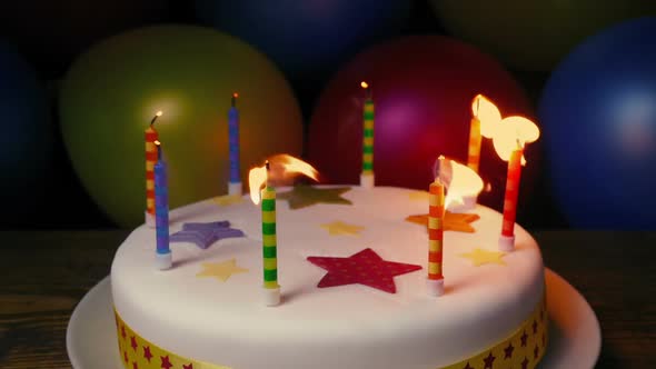 Candles Blown Out On Birthday Cake
