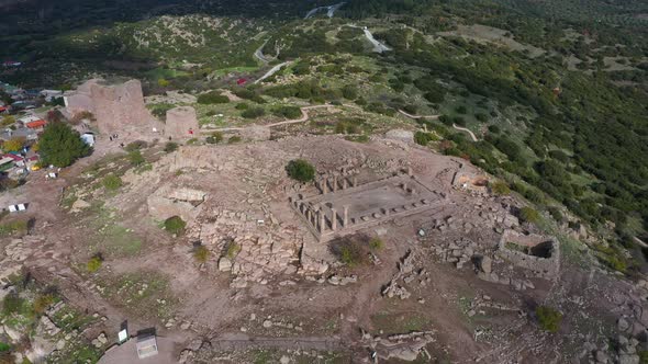 The Ruins of the Temple of Athena in the Ancient City of Assos