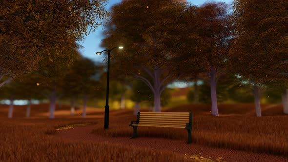 Time Lapse In Autumn Park alt