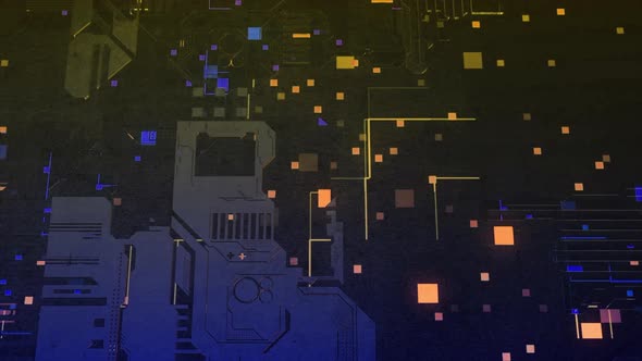 Impressive animation shows data flow in a motherboard in pc