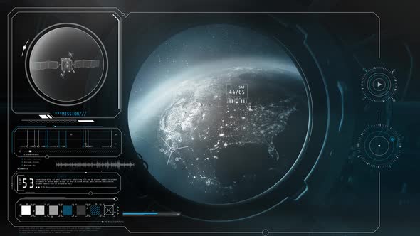 Planet Earth From The Porthole Of A Spaceship HD
