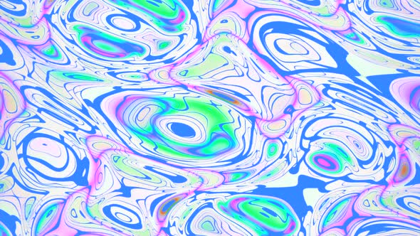 Psychedelic Background with Moving Holographic Pattern