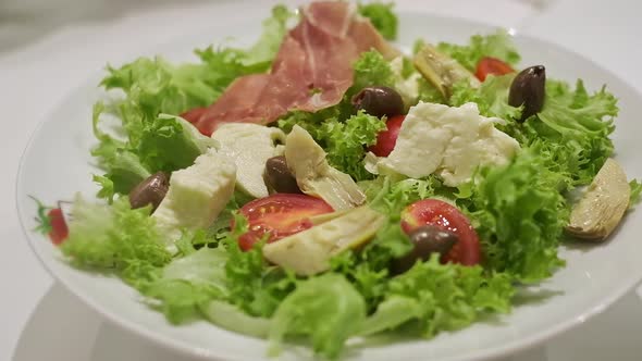 Appetizing Salad On Plate