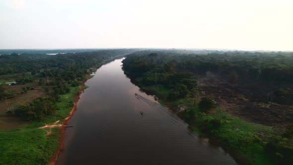 The Boat Sails on the River Which is in Jungle