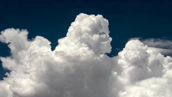 White Clouds and Blue Sky. Time Lapse Background. FHD 