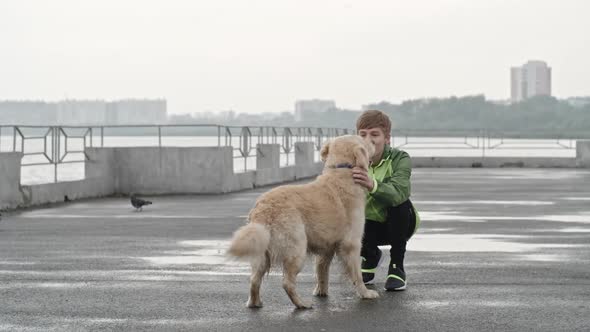 Special Moment with Labrador Dog