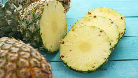 Slices of Fresh Pineapple
