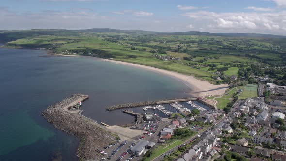 Ballycastle town on the Causeway Coastal Route in County Antrim, Northern Ireland