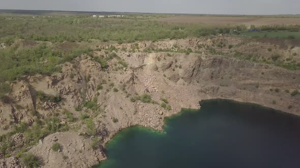 Radon Lake Near Southern Bug River in Mihiia Village Ukraine