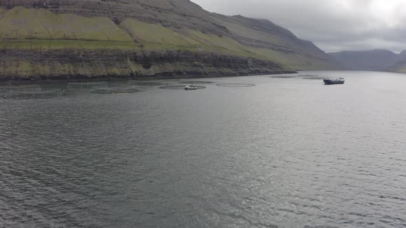 Salmon Farm in Faroe Islands