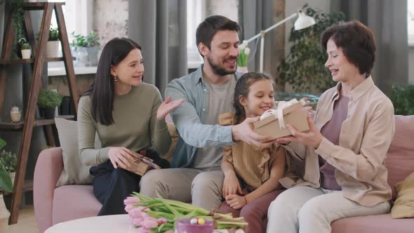 Family Celebrating Womens Day