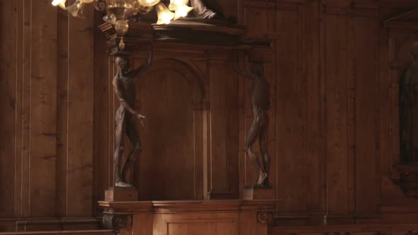 Statues in a church in Bologna Italy.