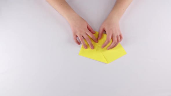 Paper Birds. Origami. White. Time Lapse