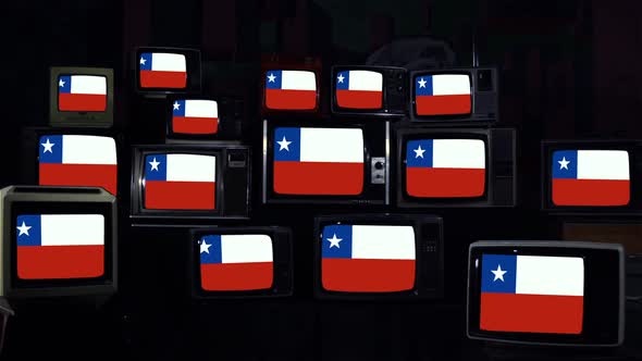 Flags of Chile and Retro TVs.