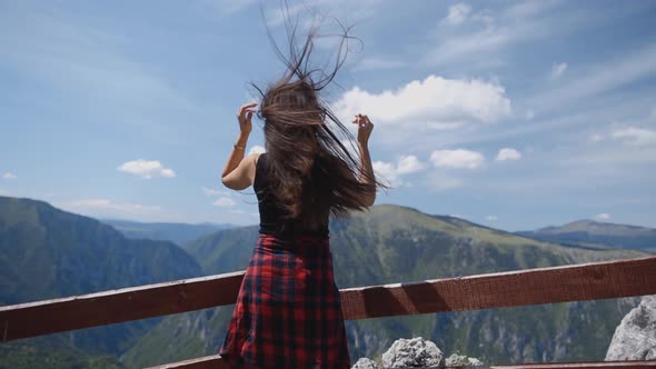 Wind in Hair Woman Travel Countryside