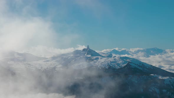 Beautiful Panoramic View of Black Tusk and Canadian Nature Landscape