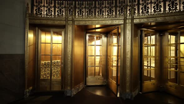Gold Color Revolving Doors New York