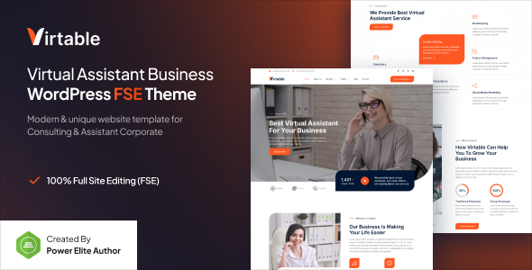 Virtable – Virtual Assistant Business Gutenverse FSE WordPress Theme