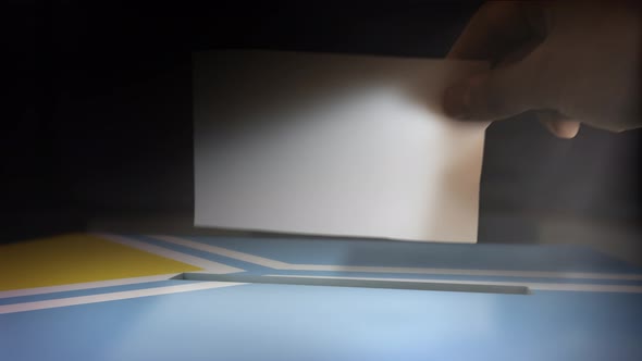 Digital Composite Hand Voting To National Flag OF Tuva