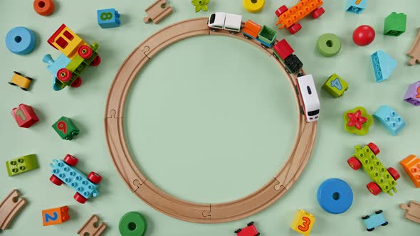 Childish Toy Wooden Railway