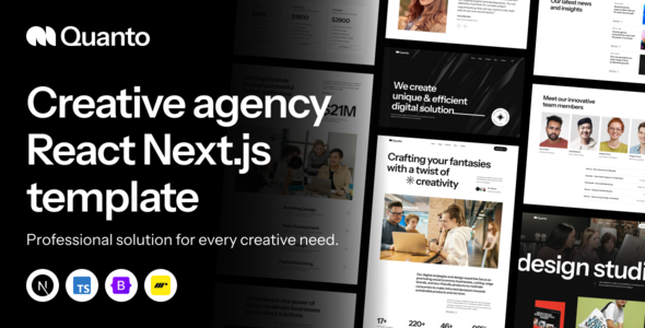 Quanto - Creative Agency & Portfolio React Next.js Template