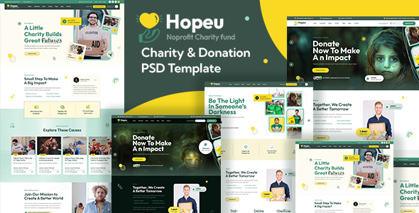Hopeu - Charity & Donation PSD Template