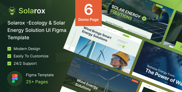 Solarox - Ecology & Solar Energy Figma Template