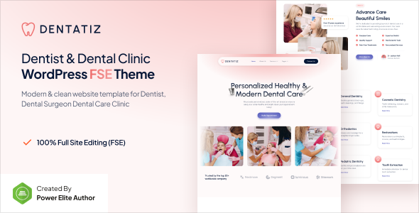 Dentatiz – Dentist & Dental Care Clinic Gutenverse FSE WordPress Theme