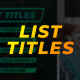 List Titles - VideoHive Item for Sale