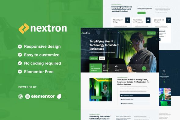 Nextron - Tech Company Elementor Template Kit