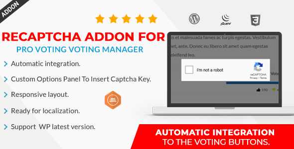 Recaptcha Addon For BWL Pro Voting Manager