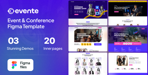 Evente - Event & Conference Figma Template