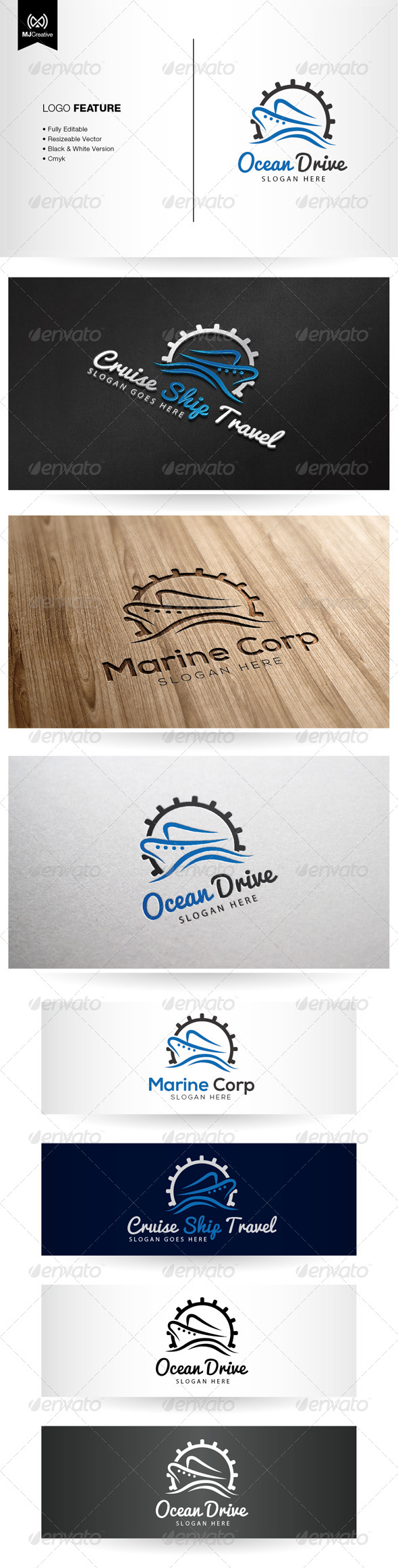Ocean Travel and Cruise Logo