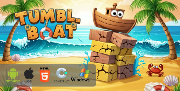 Tumble Boat Game – Puzzle Block Game – HTML5, Android, iOS & Windows | Construct 3