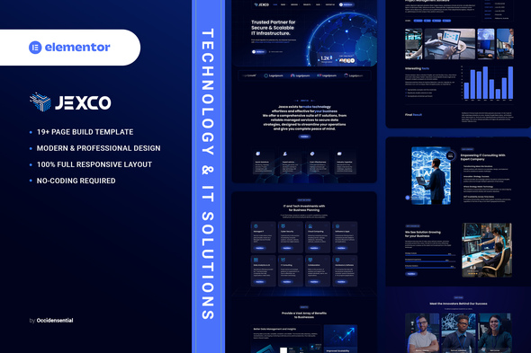 Jexco - Technology & IT Solutions Elementor Template Kit